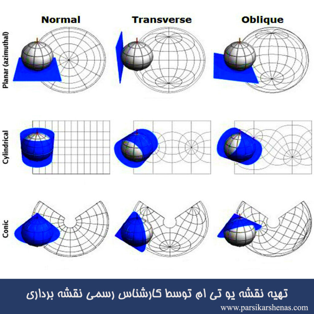 نقشه یوتی ام، نقشه utm، کارشناس رسمی امور ثبتی، کارشناس رسمی نقشه‌بردار، نقشه یو تی ام (utm)