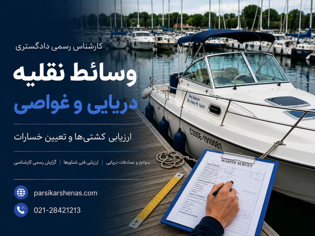 بررسی خسارت کشتی توسط کارشناس رسمی وسایط نقلیه دریایی و غواصی